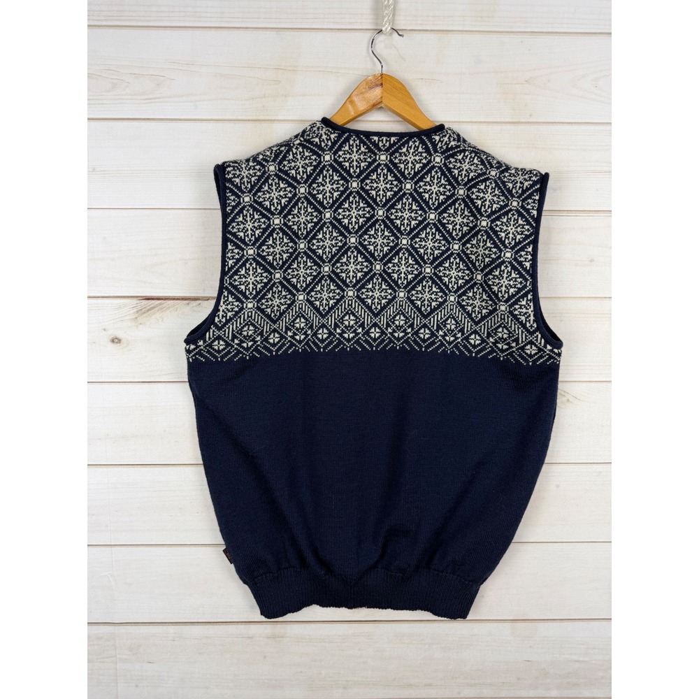 Telemark Style Skjæveland Cardigan Vest Mens XL Norway Wool Navy Blue Nordic - Picture 2 of 8